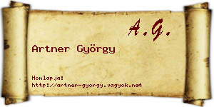 Artner György névjegykártya