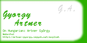 gyorgy artner business card