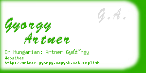 gyorgy artner business card